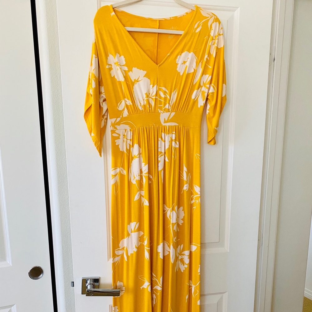 Yellow maxi dress